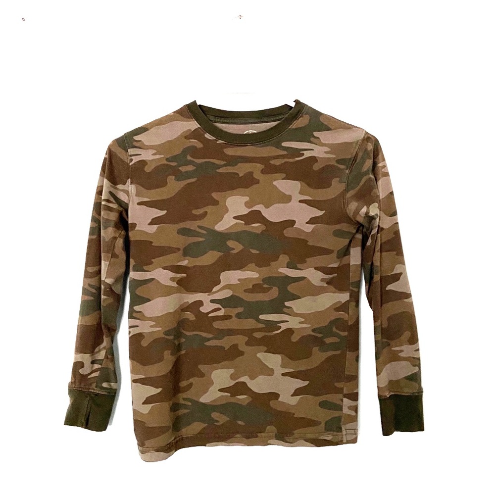 Kids Unisex Old Glory Camo Long Sleeve Shirt